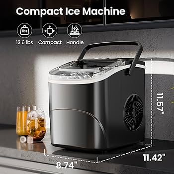AGLUCKY Countertop Ice Maker 26 lbs