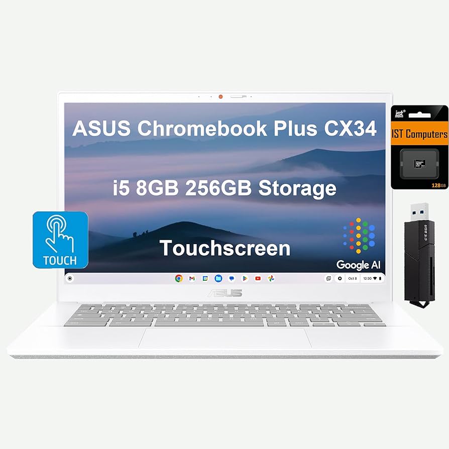 Asus Chromebook Plus CX34 (15.6", Intel Core i5-1335U, 8GB RAM, 256GB SSD)