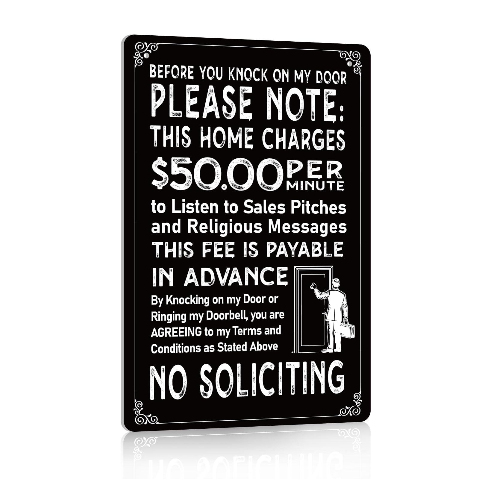 Bazooka No Soliciting Door Hanger