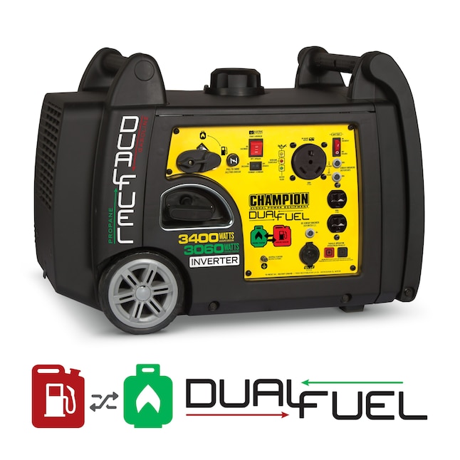 Champion Power Equipment 200988 3400-Watt Dual Fuel Portable Inverter Generator
