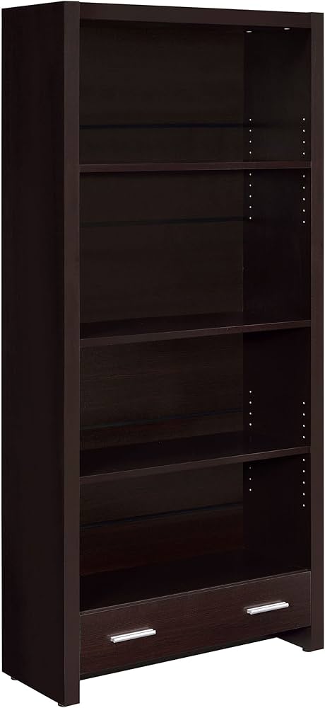Coaster Home Furnishings 71" 5 Shelf Bookcase, Cappuccino