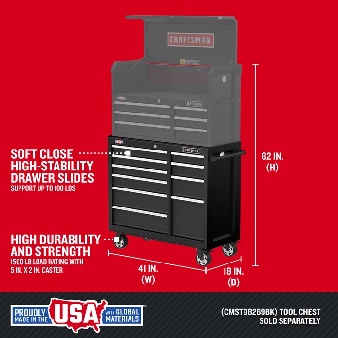 Craftsman 41 in. 10-Drawer Mobile Workbench