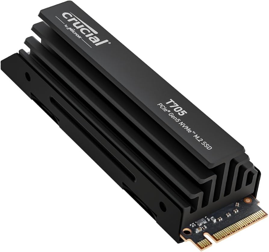 Crucial T705 2TB PCIe Gen5 NVMe M.2 SSD with Heatsink