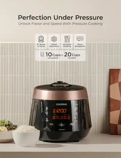 Cuckoo CRP-P1009SB 10-Cup Pressure Rice & Slow Cooker