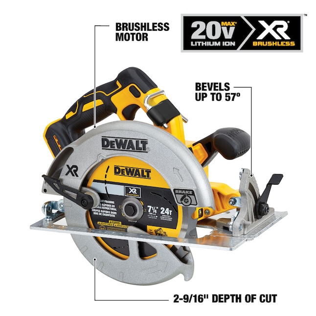 DeWalt 20V MAX XR Brushless Cordless 7-1/4 in. Circular Saw Kit (DCS570P2)