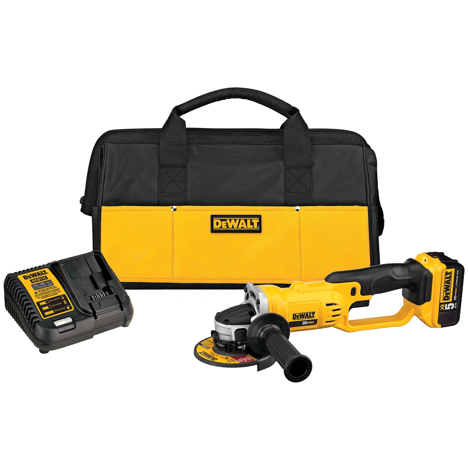 DeWalt DCG414T1 20V MAX 4-1/2” Angle Grinder Kit