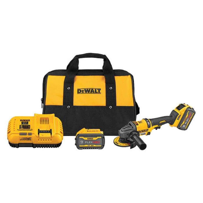 DeWalt DCG418X2 20V/60V MAX XR Brushless Paddle Angle Grinder Kit