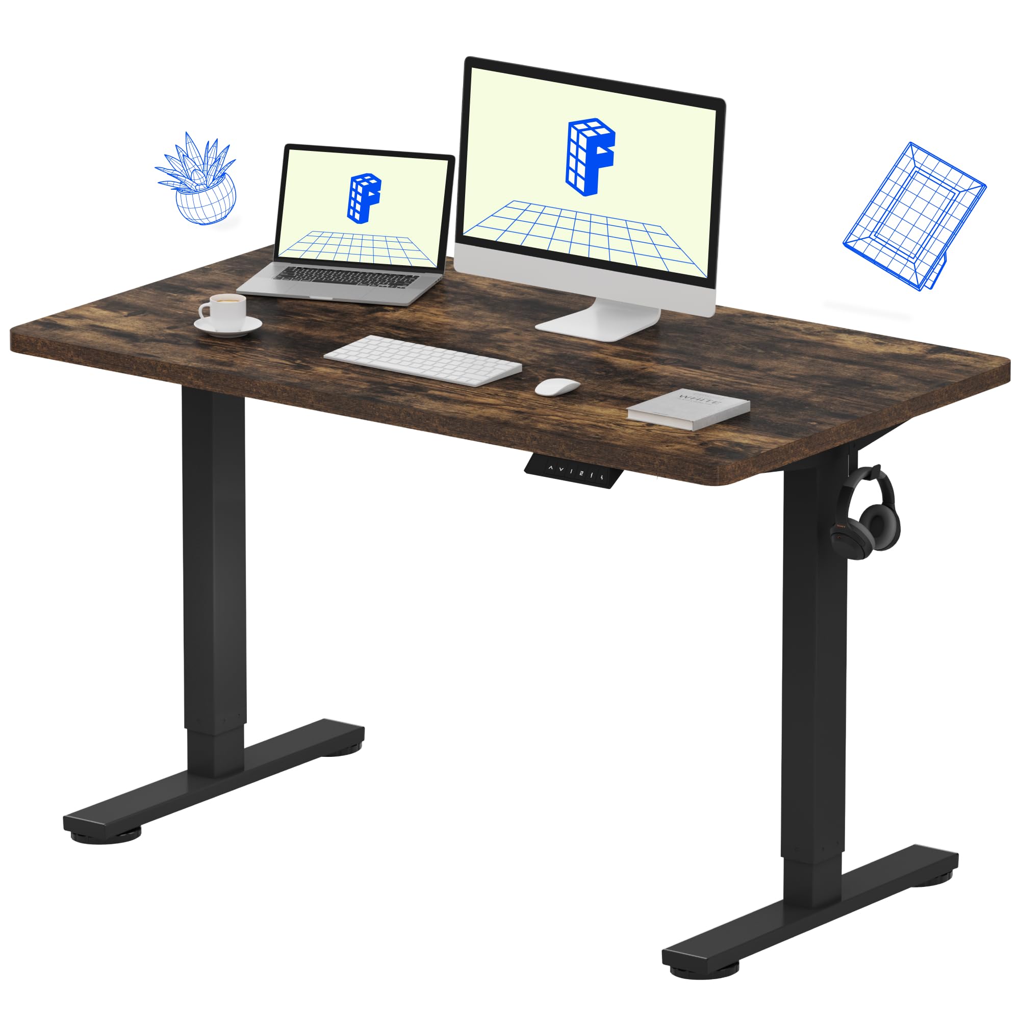 FlexiSpot EN1 Electric Standing Desk (48 x 30 Inch)