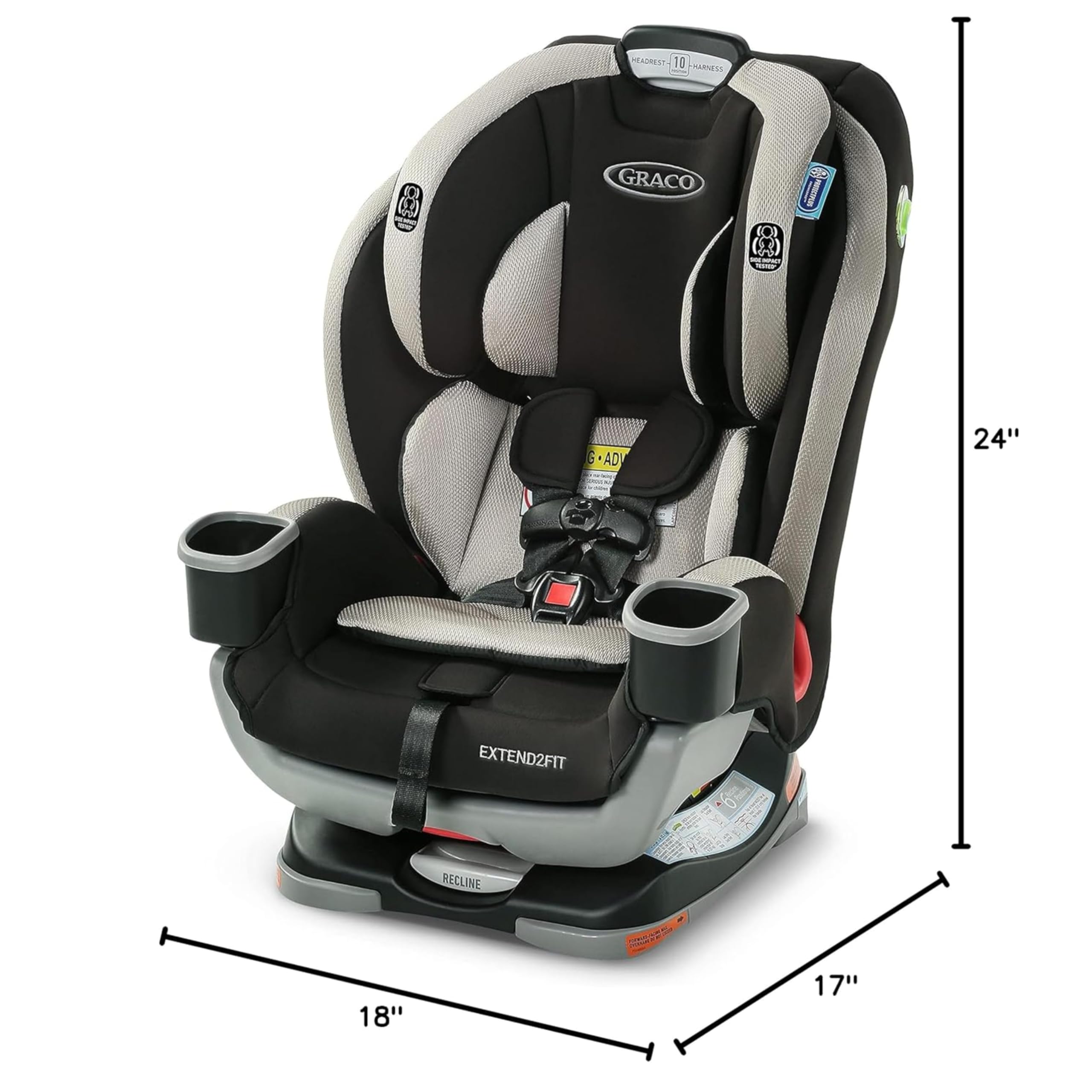 Graco Extend2Fit 3 in 1 Convertible Car Seat