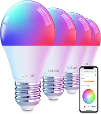 HAYDON Smart Light Bulbs, WiFi Smart LED Light Bulbs Work with Alexa Google Home, No Hub Required, Dimmable E26 RGBIC Color Changing Bulb APP Control 2Pack