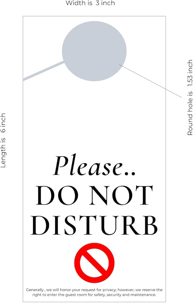 HOUSEEN Do Not Disturb Door Hanger Signs 6 Pack