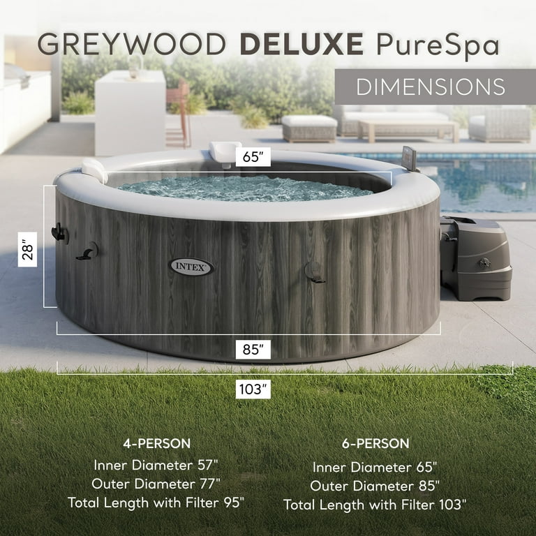 Intex PureSpa Graywood Deluxe 6-Person