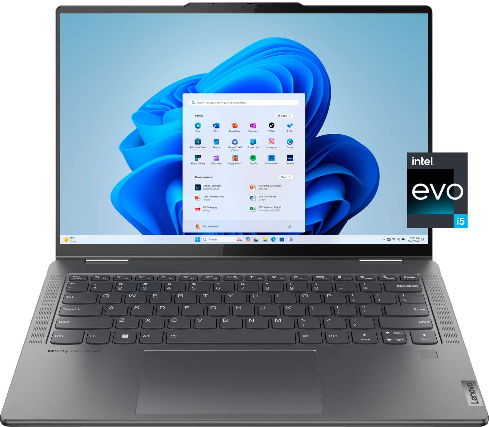 Lenovo Yoga 7i 2-in-1 (14" 2.2K Touch, Intel Core Ultra 5 125H, 16GB RAM, 512GB SSD)