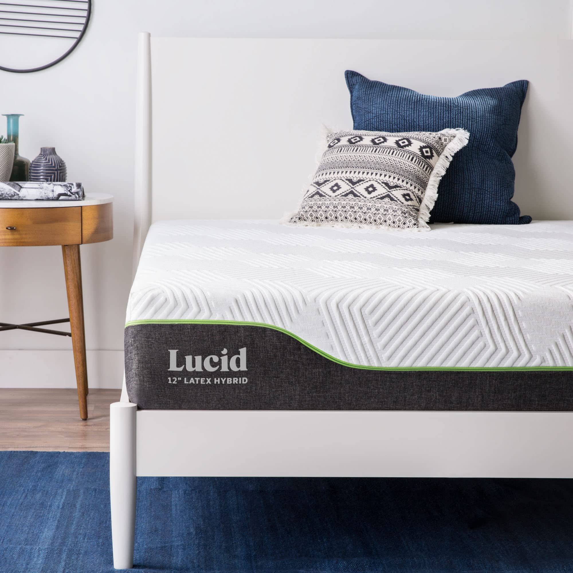 Lucid 12 Inch Gel Memory Foam and Latex Hybrid Mattress Queen