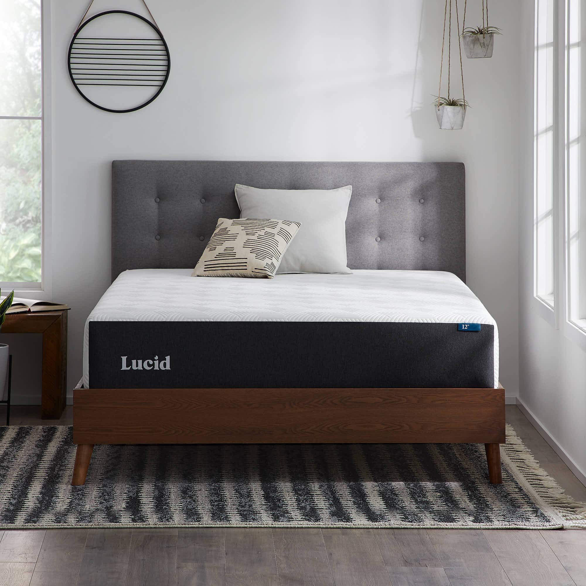 Lucid 12 Inch Memory Foam Pillow Top Mattress