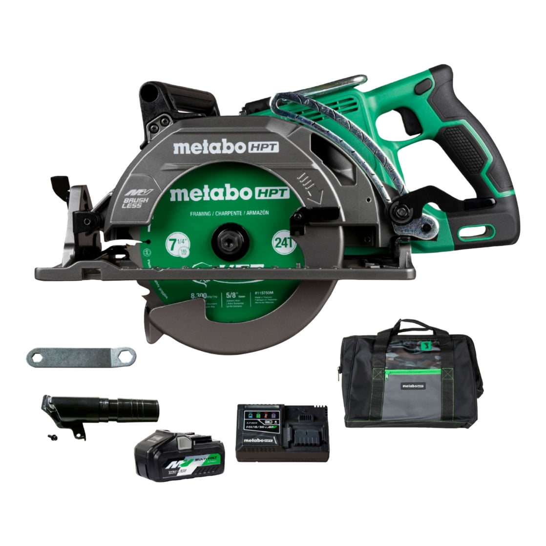 Metabo HPT 36V MultiVolt Brushless Cordless 7-1/4" Circular Saw Kit (C18DBLQ4)