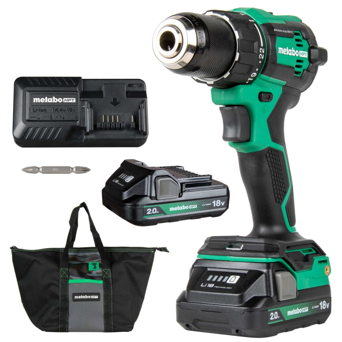 Metabo HPT DV18DBSL4 MultiVolt Hammer Drill Kit