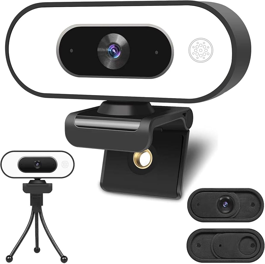 MZL 1080P Webcam with Ring Light