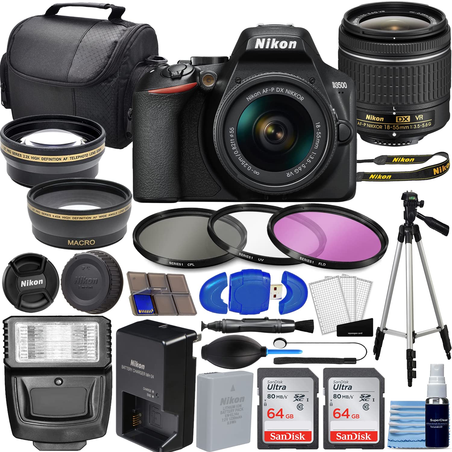 Nikon D3500 DX-Format DSLR Camera Kit