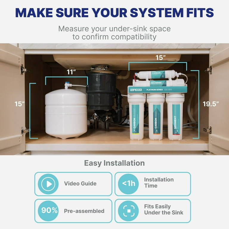 NU Aqua 7 Stage Premium Under Sink Reverse Osmosis System