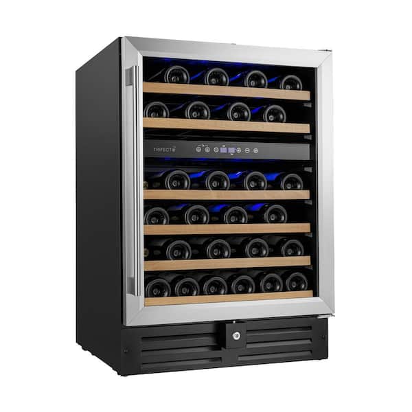 NutriChef 46-Bottle Dual Zone Wine Cooler