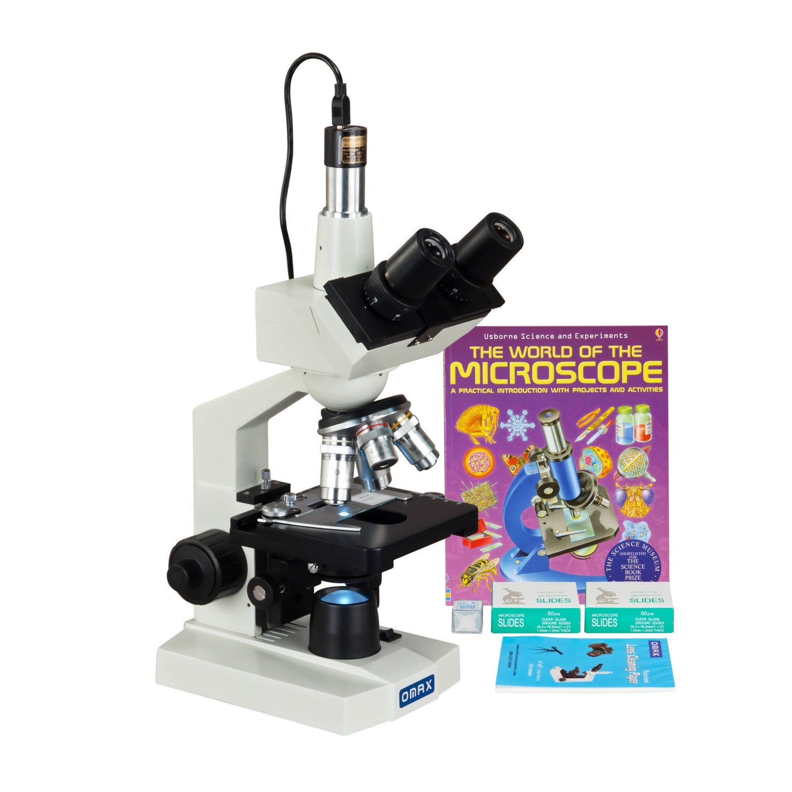 OMAX MD82ES10 40X-2500X Digital Binocular Microscope