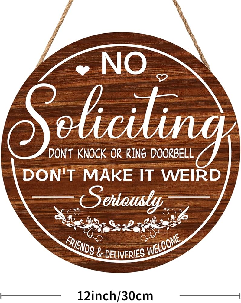 Outus No Soliciting Door Hangers 12 Pack
