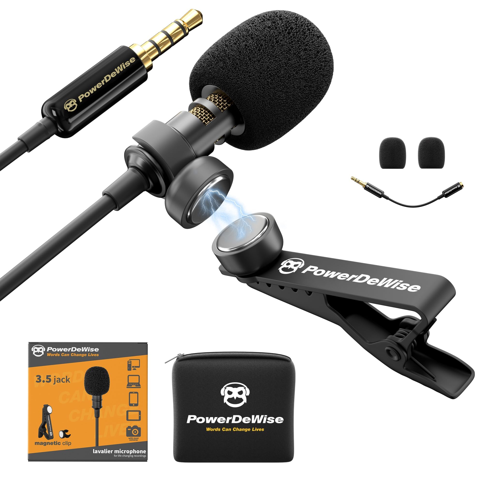 PowerDeWise Lavalier Lapel Microphone