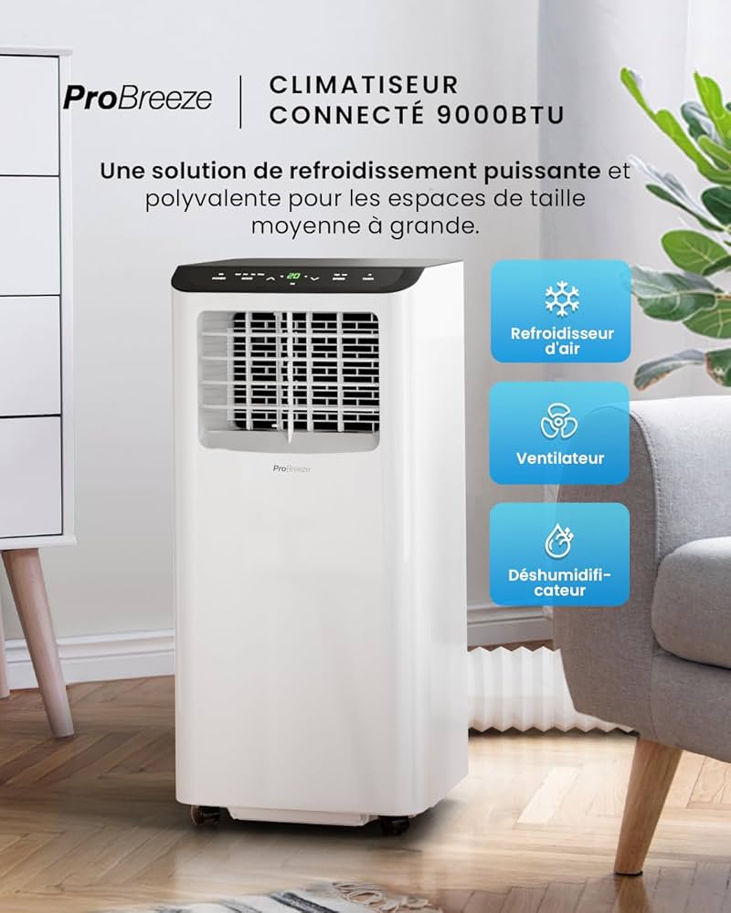 Pro Breeze 9,000 BTU Portable Air Conditioner