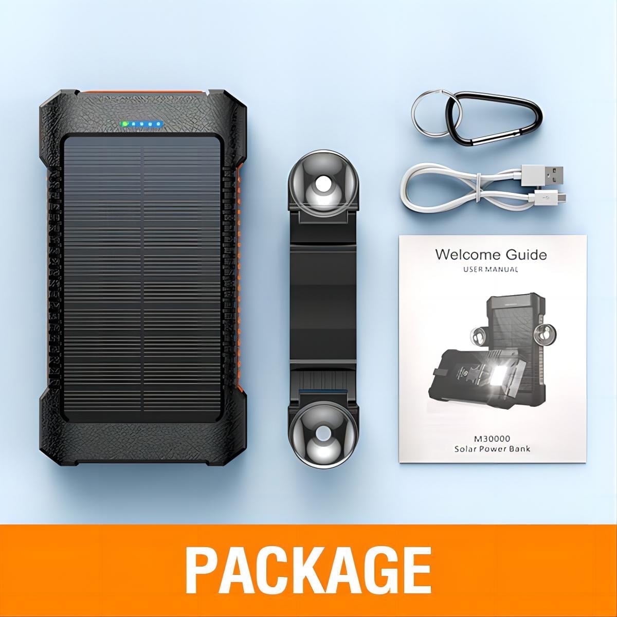 QiSa Solar Power Bank 26800mAh