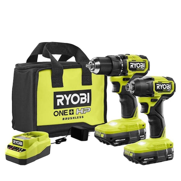 Ryobi P2520K2 18V ONE+ HP Brushless Drill Kit