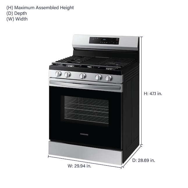 Samsung NX60A6511SS 30" Slide-In Gas Range