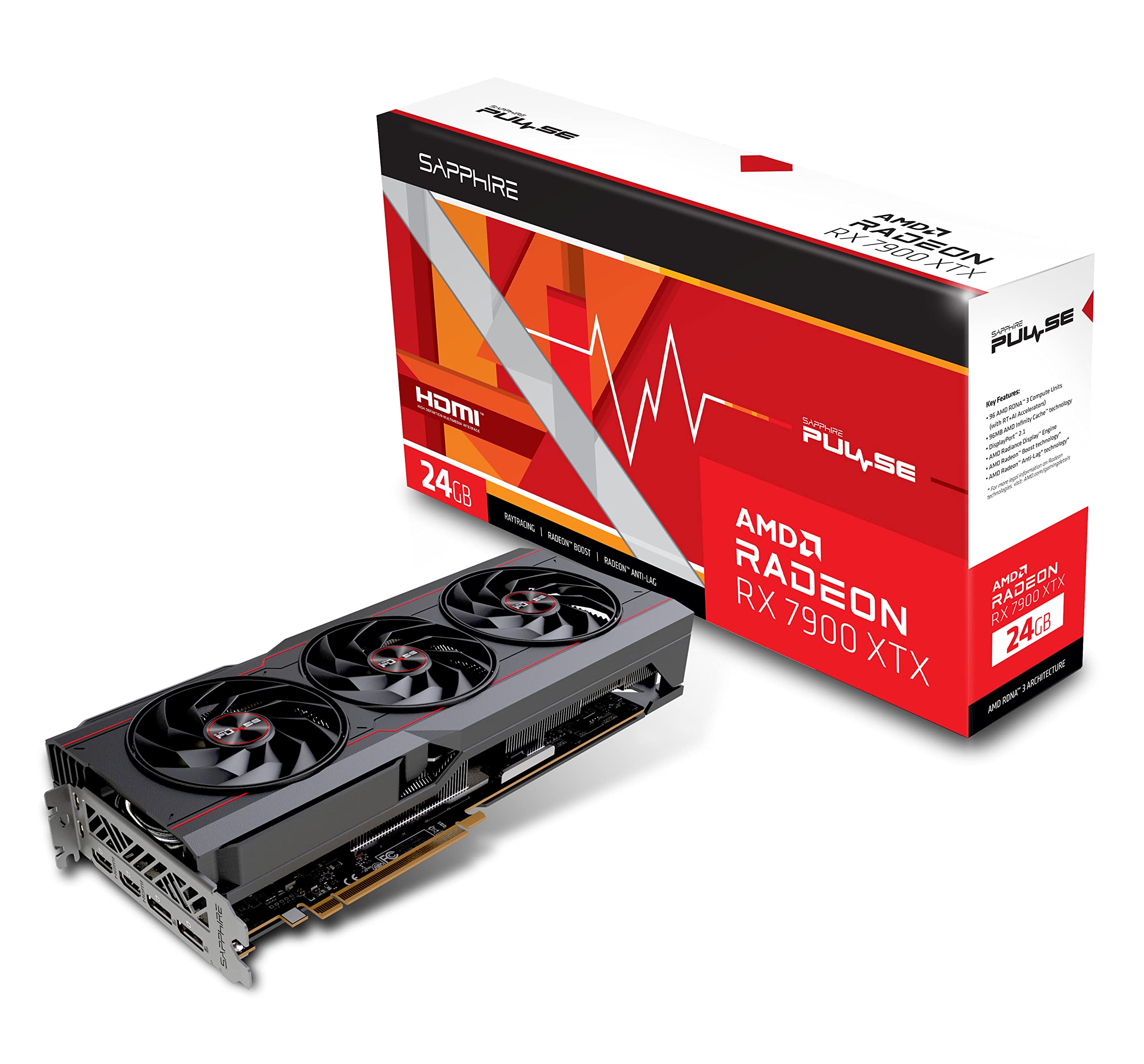 SAPPHIRE PULSE AMD Radeon RX 7900 XTX Gaming OC 24GB GDDR6