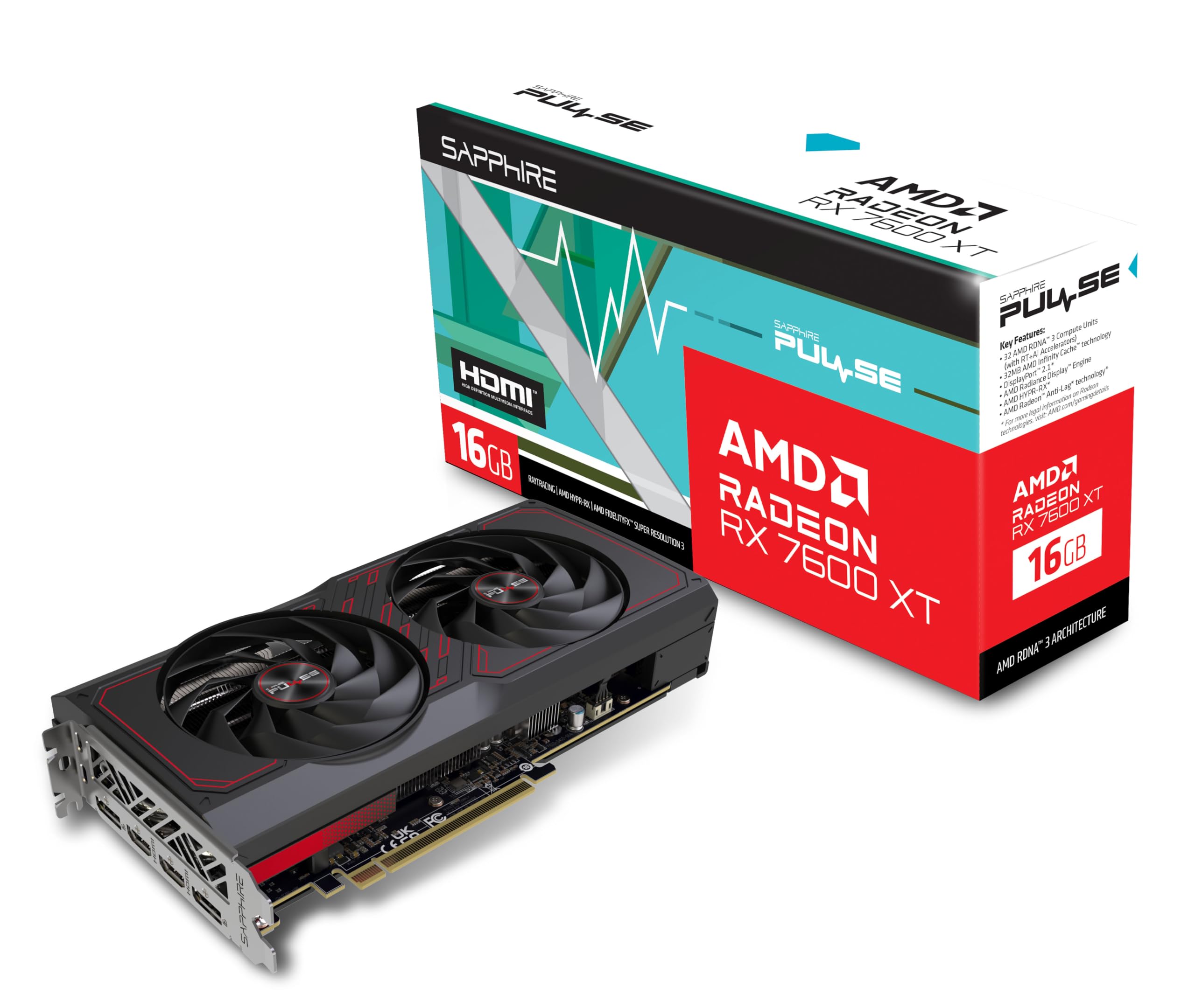 Sapphire PULSE Radeon RX 7600 XT 16GB