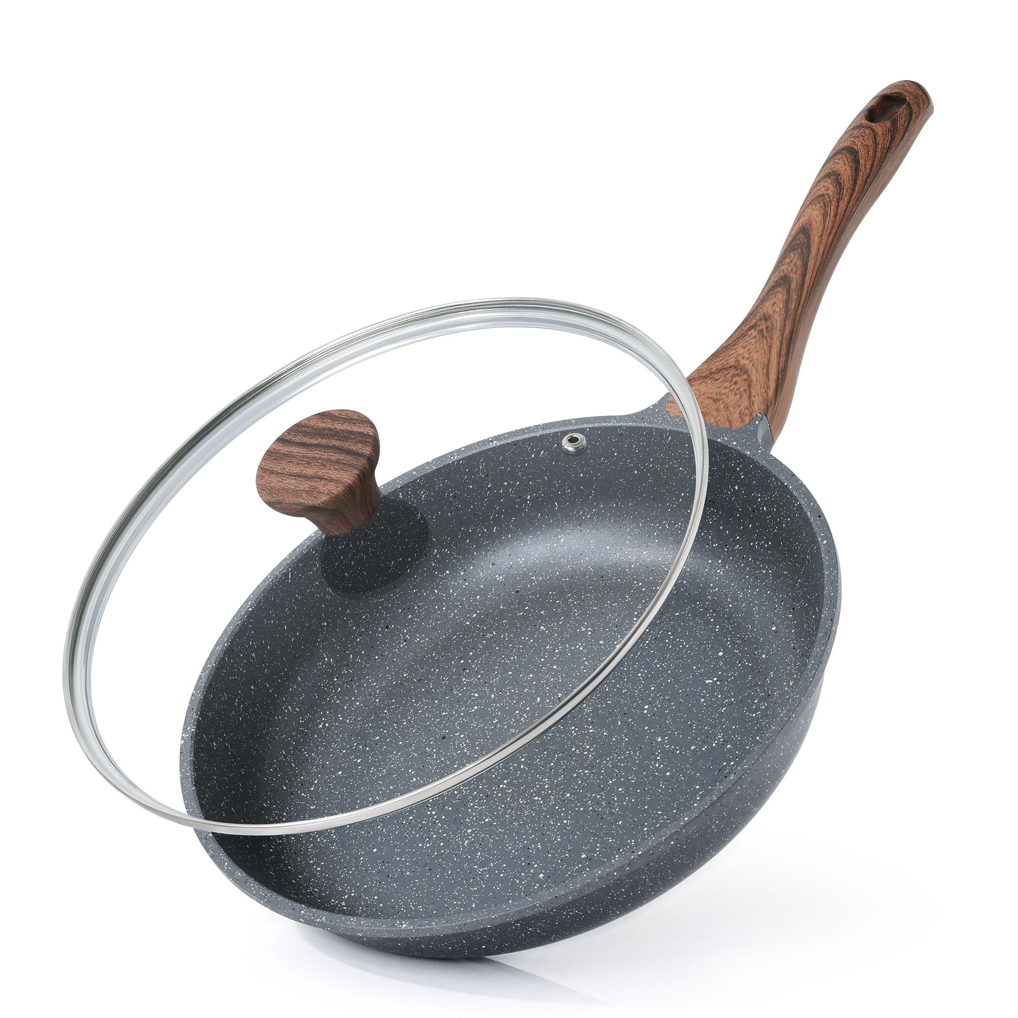 Sensarte Nonstick Frying Pan Skillet 10 Inch with Lid