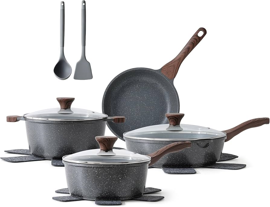 SENSARTE Nonstick Granite Cookware Set 10-Piece