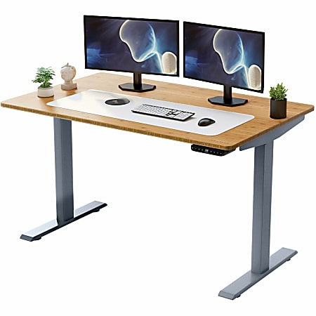 SHW Electric Height Adjustable Computer Desk 60 x 30 Inch