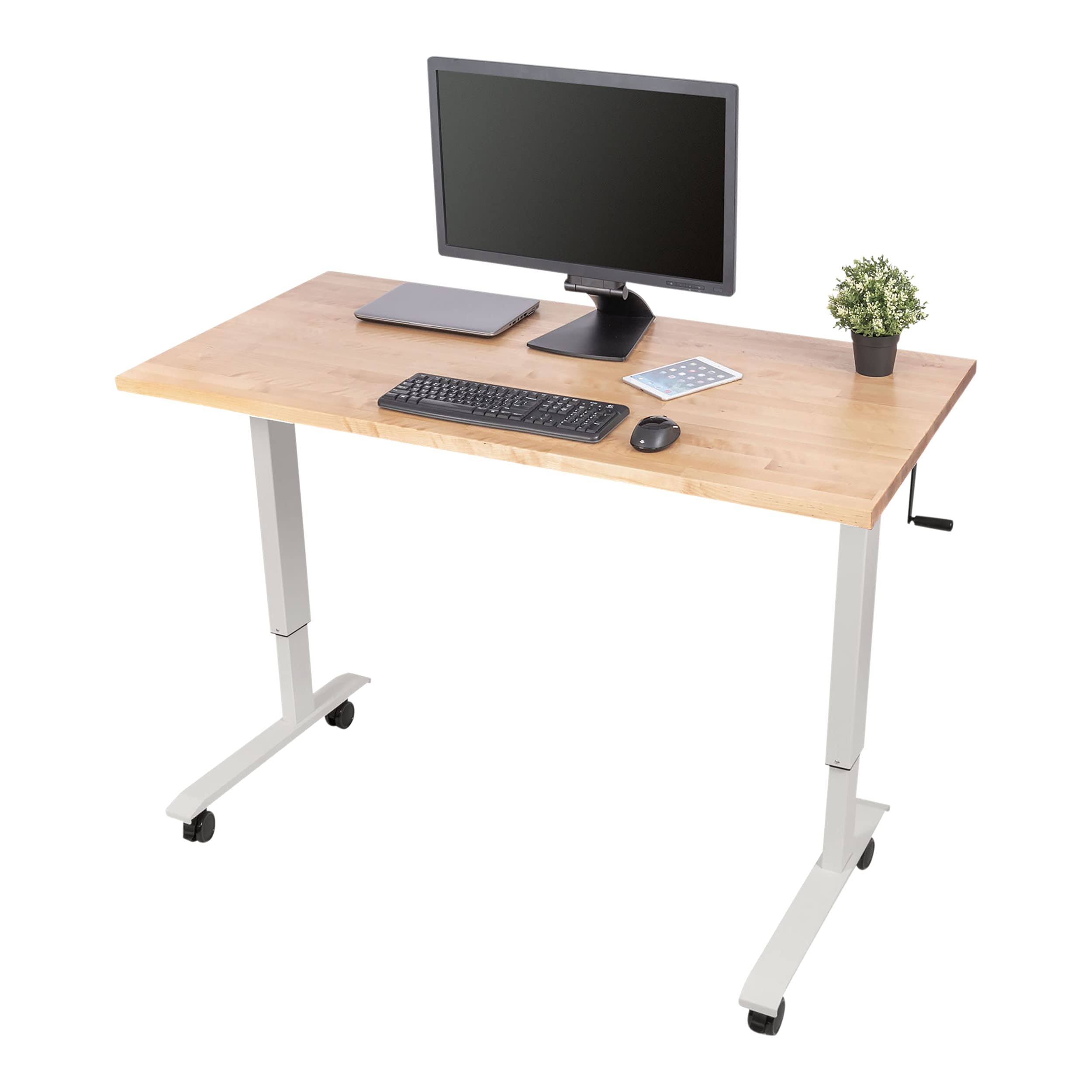 Stand Up Desk Store 60 x 30 Manual Crank Standing Desk