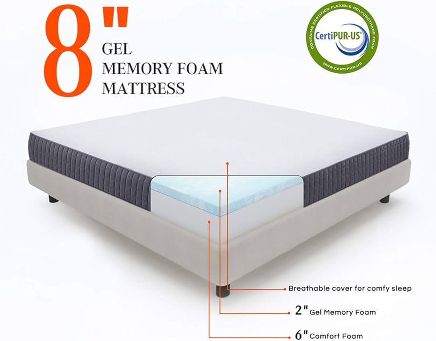 Sweetnight Breeze 11 Inch Gel Memory Foam Mattress