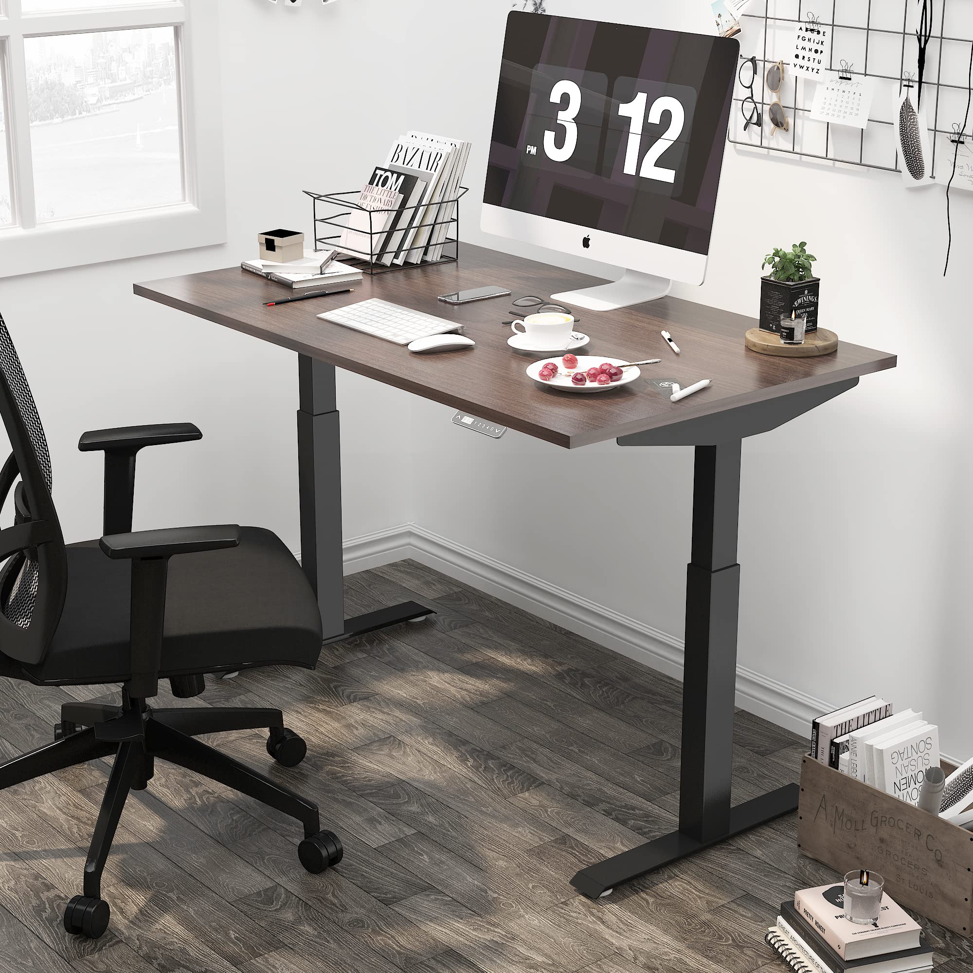 Top Master Manual Standing Desk 60x30 Heavy Duty