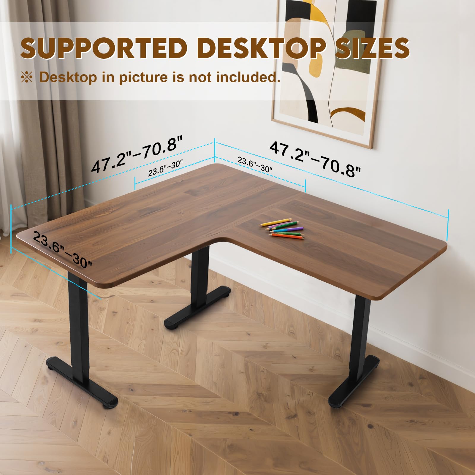 Topsky L-Shaped Electric Standing Desk