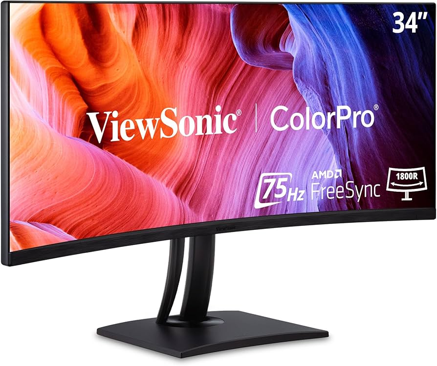 ViewSonic TD3465-2K 34" UWQHD Curved Touchscreen Monitor
