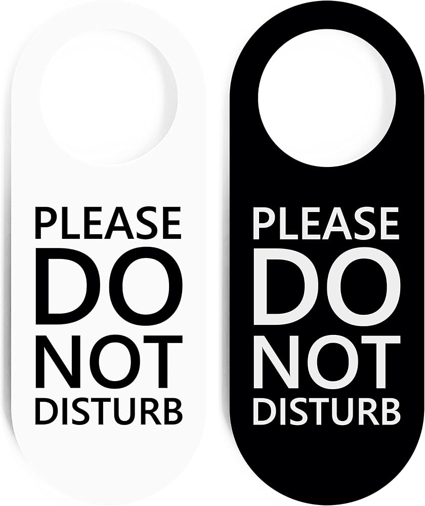 Wisdom Design Do Not Disturb Door Hanger Double-Sided