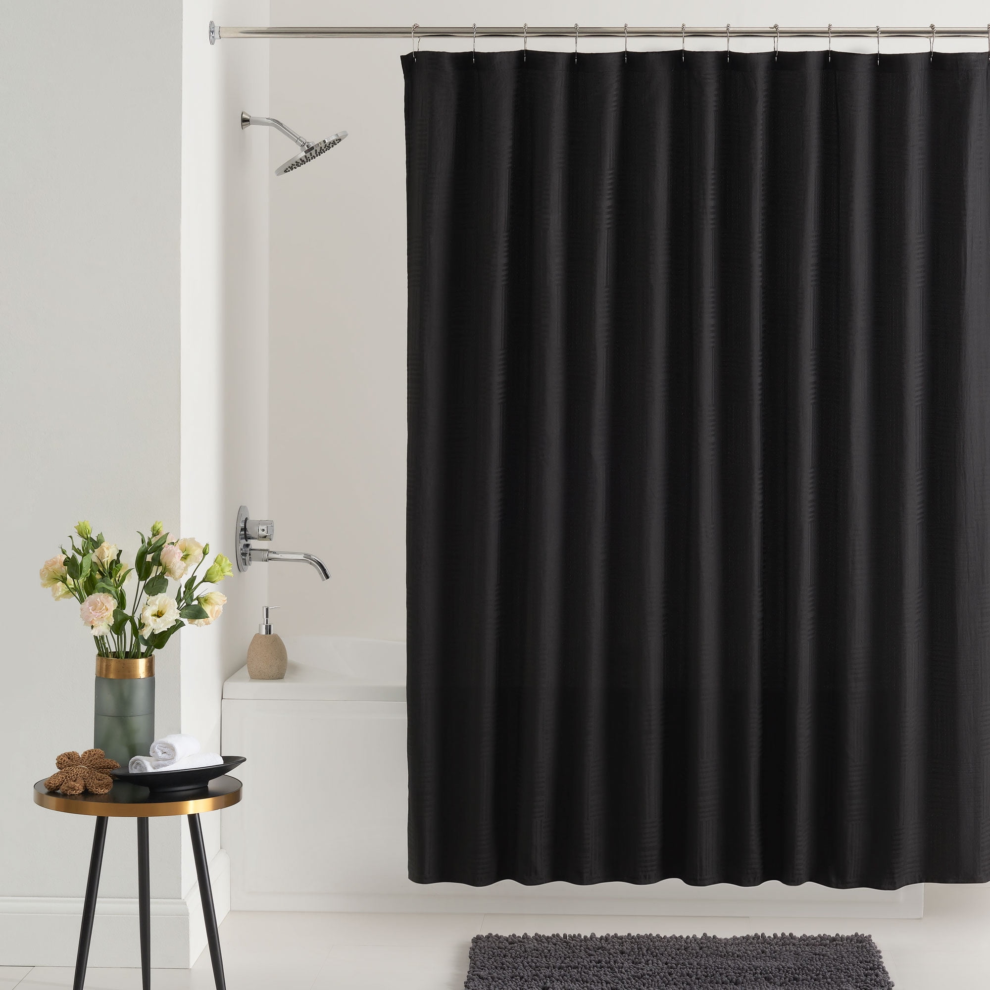 **Mainstays Solid Vinyl Shower Curtain** from Walmart