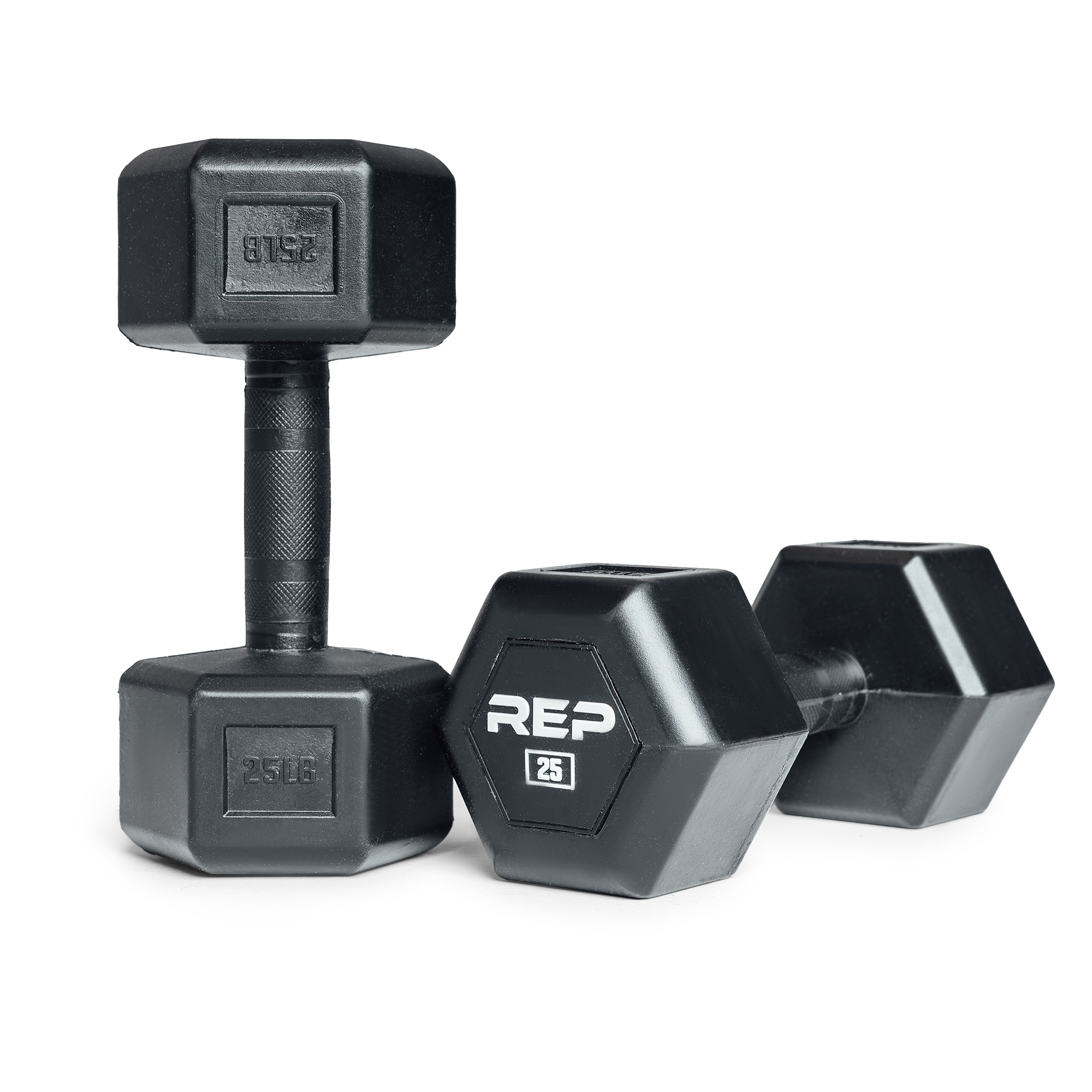 **Rep Fitness Rubber Grip Hex Dumbbells** are a reliable fixed-weight option for 2025, designed for durability and comfort during intense workouts. Available in pairs from 2.5 to 50 pounds, they feature a rubber coating to reduce noise and protect floors, while the contoured handle
