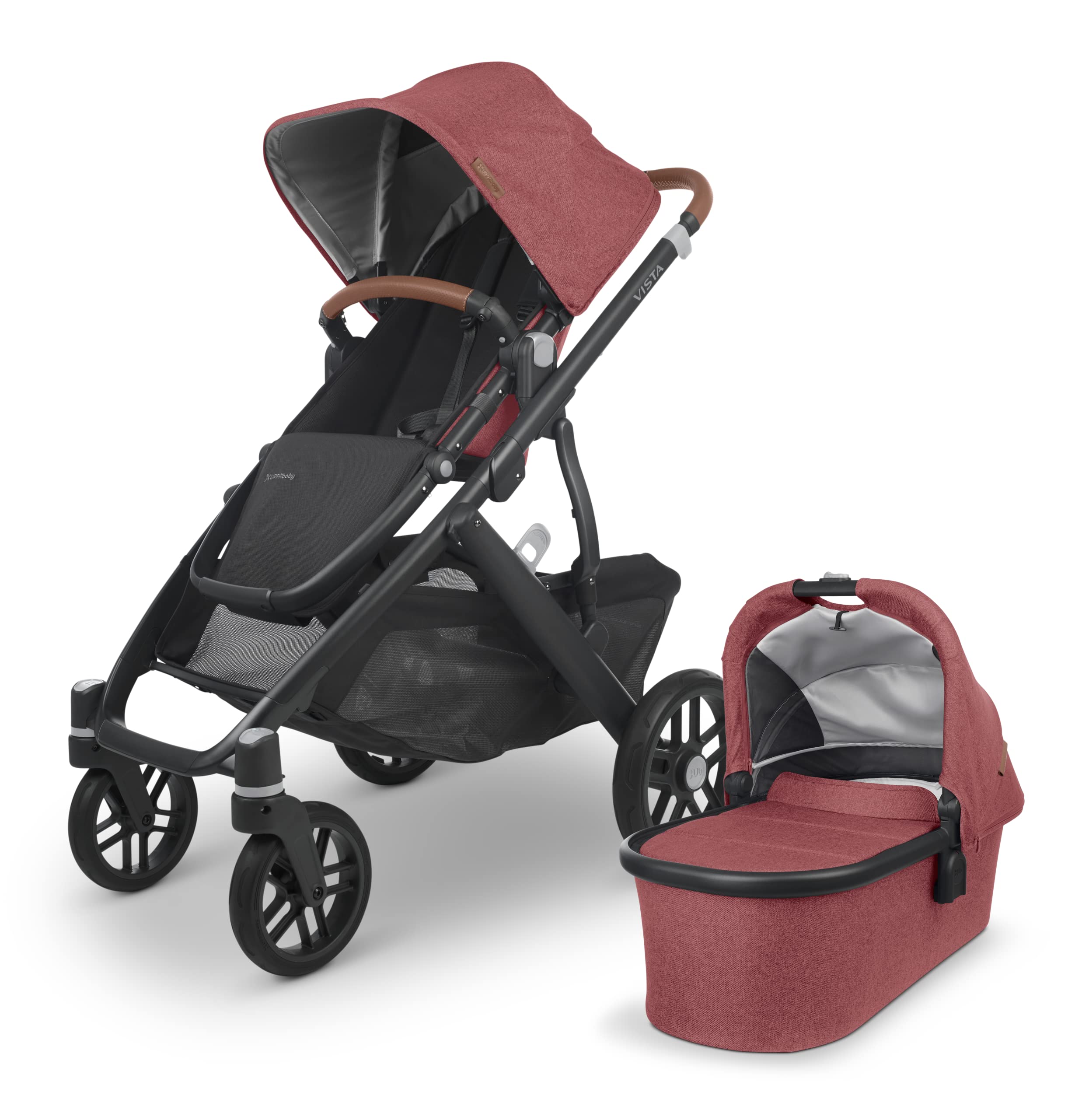**UPPAbaby Vista V2** continues to dominate as the ultimate baby stroller in 2025, earning our Top Pick for its versatility and premium design. Ideal for growing families, it expands to accommodate up to three children with optional attachments. The reversible seat, adjustable handlebar, and massive undercarriage storage make it a parent favorite for urban and suburban use. Its all-wheel suspension glides over uneven terrain, while the one-step fold ensures hassle-free storage. We love the included bassinet for newborns, offering a safe, flat sleeping space. *Pros*: Exceptional build quality, stylish design, and expandable configurations. *Cons*: It’s on the heavier side at 27 lbs and