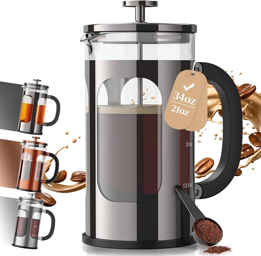 **Veken French Press Coffee Maker (34 oz)**