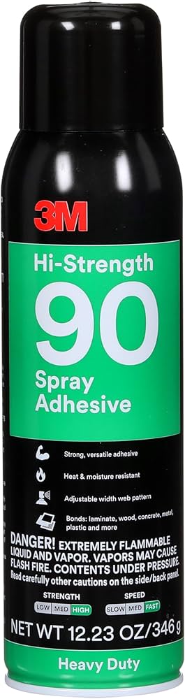 3M Hi-Strength 90 Spray Adhesive (ASIN: B00004Z3BB)