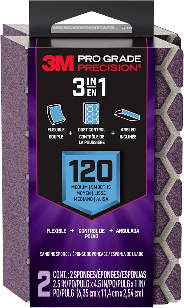 3M Sanding Sponges (Assorted Grit 120-400)