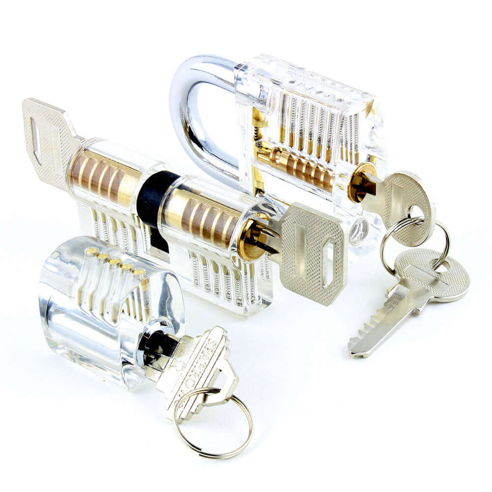 51 Piece Locksmith Training Kit with 3 Practice Locks